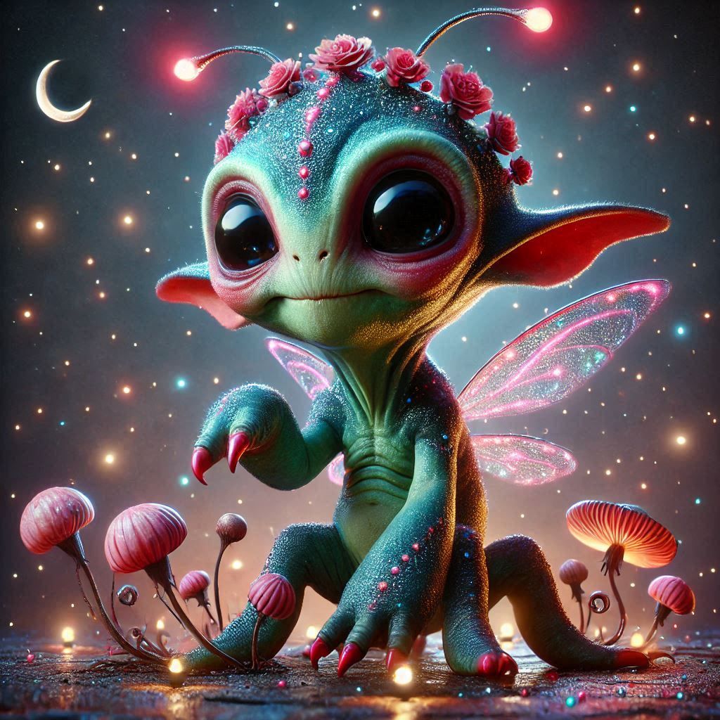 adorable fairy-tale fantasy creature portrait..