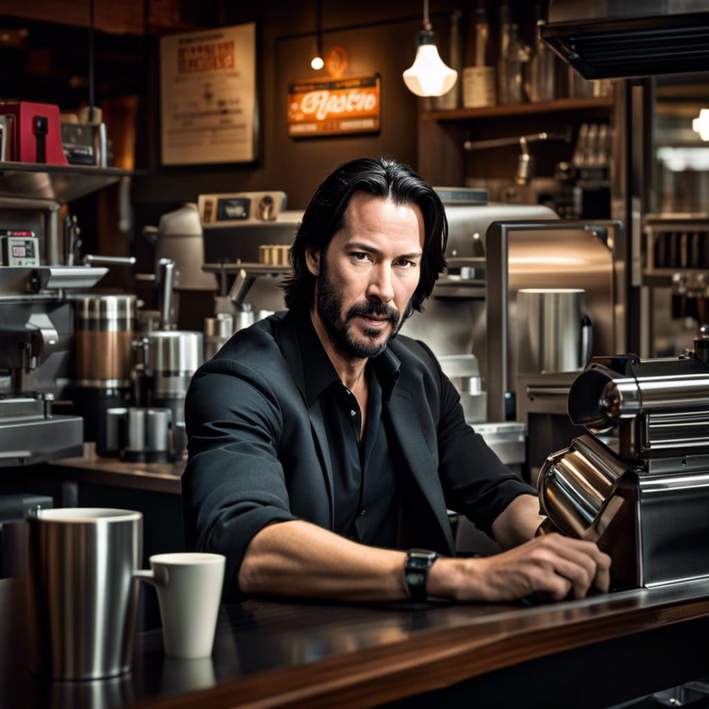 Barista Reeves of Keanu  by @Spurious
