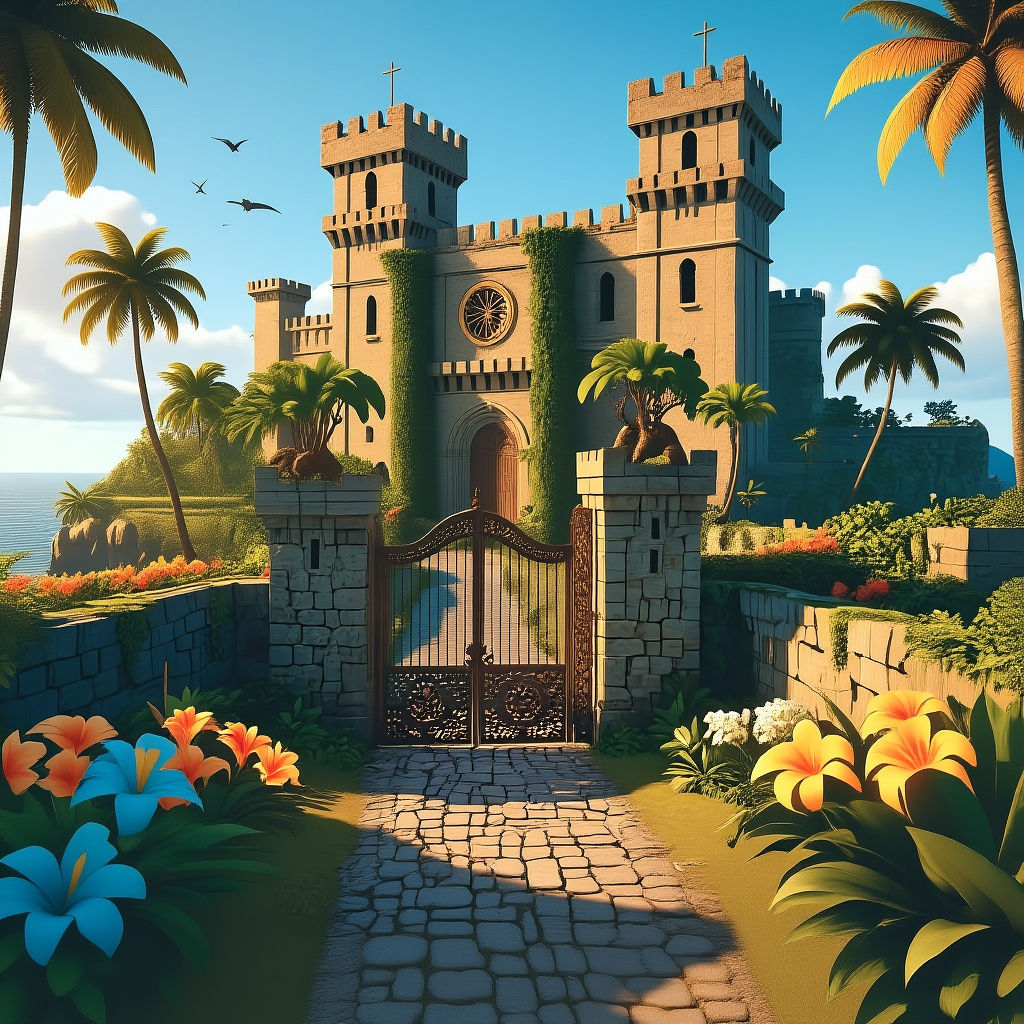 Tropical Island Christian Fortress
