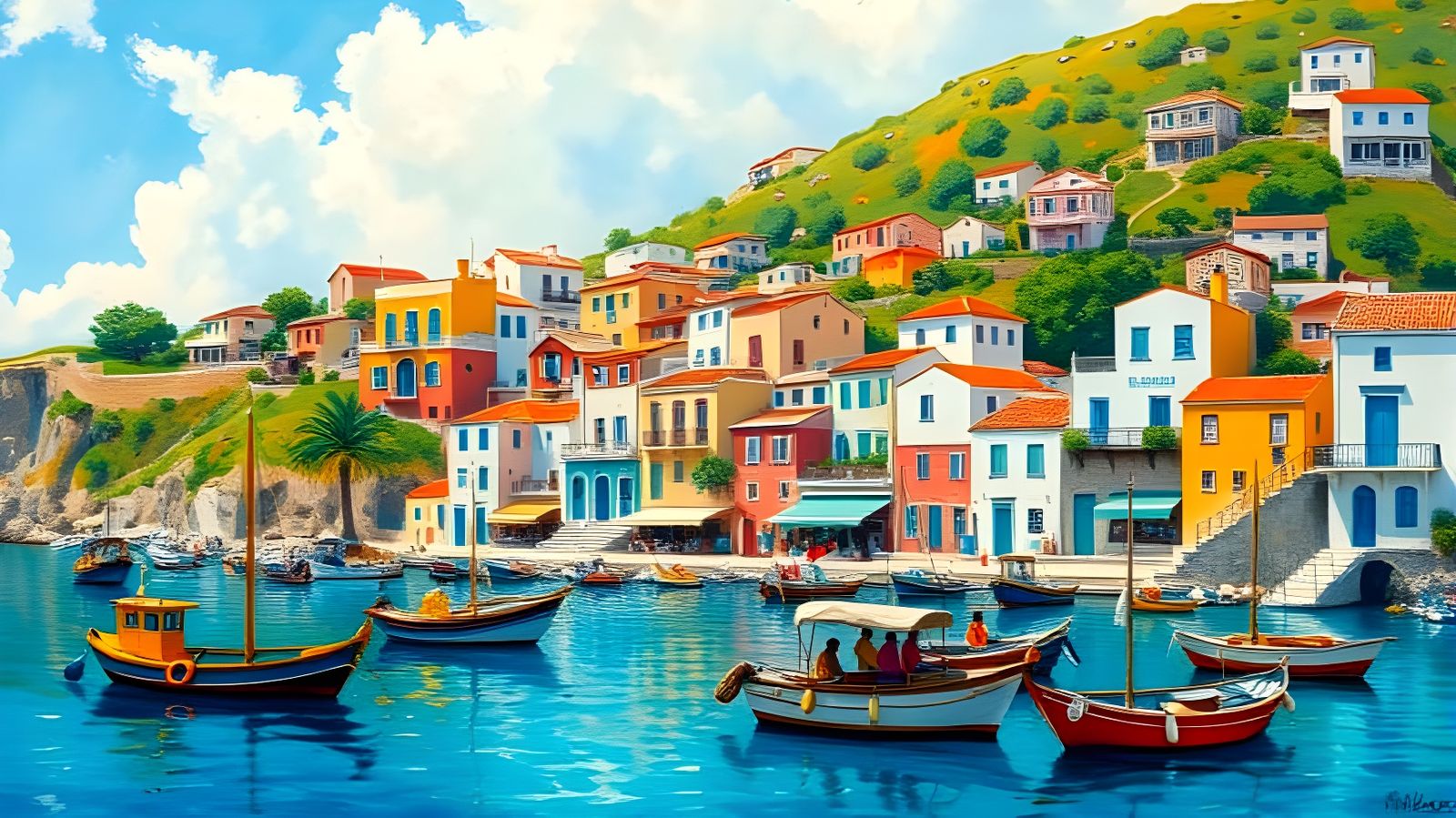 Picturesque Greek harbor town of Symi  by @Gary Murakami