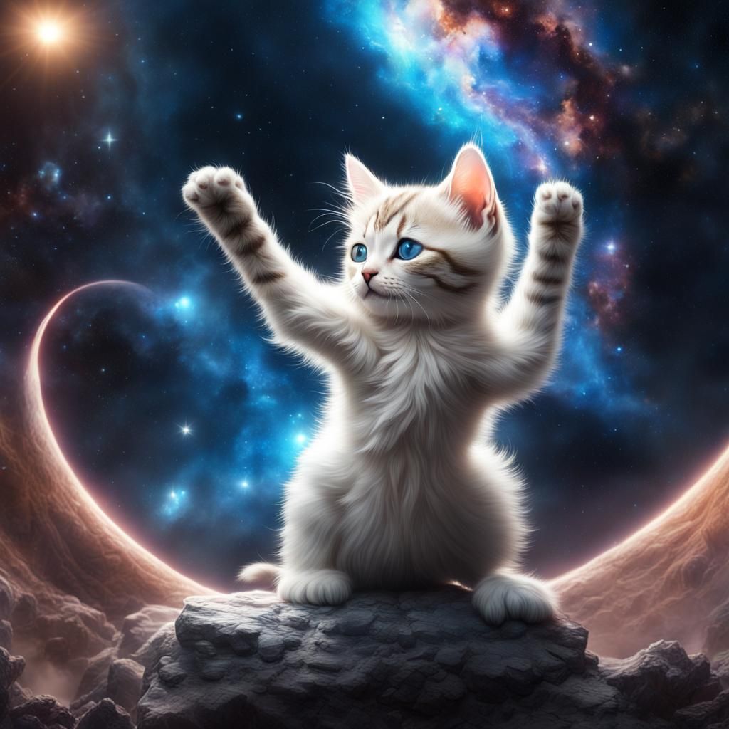 kitten on top of the world