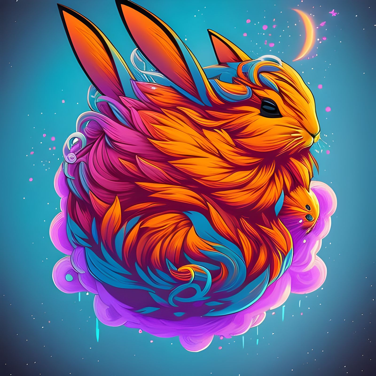 Cloud Bunny - AI Generated Artwork - NightCafe Creator