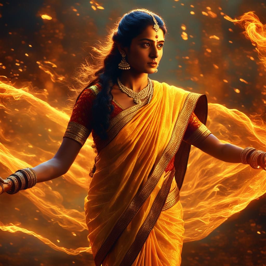 Depiction of Draupadi, a central fictional figure from the a...