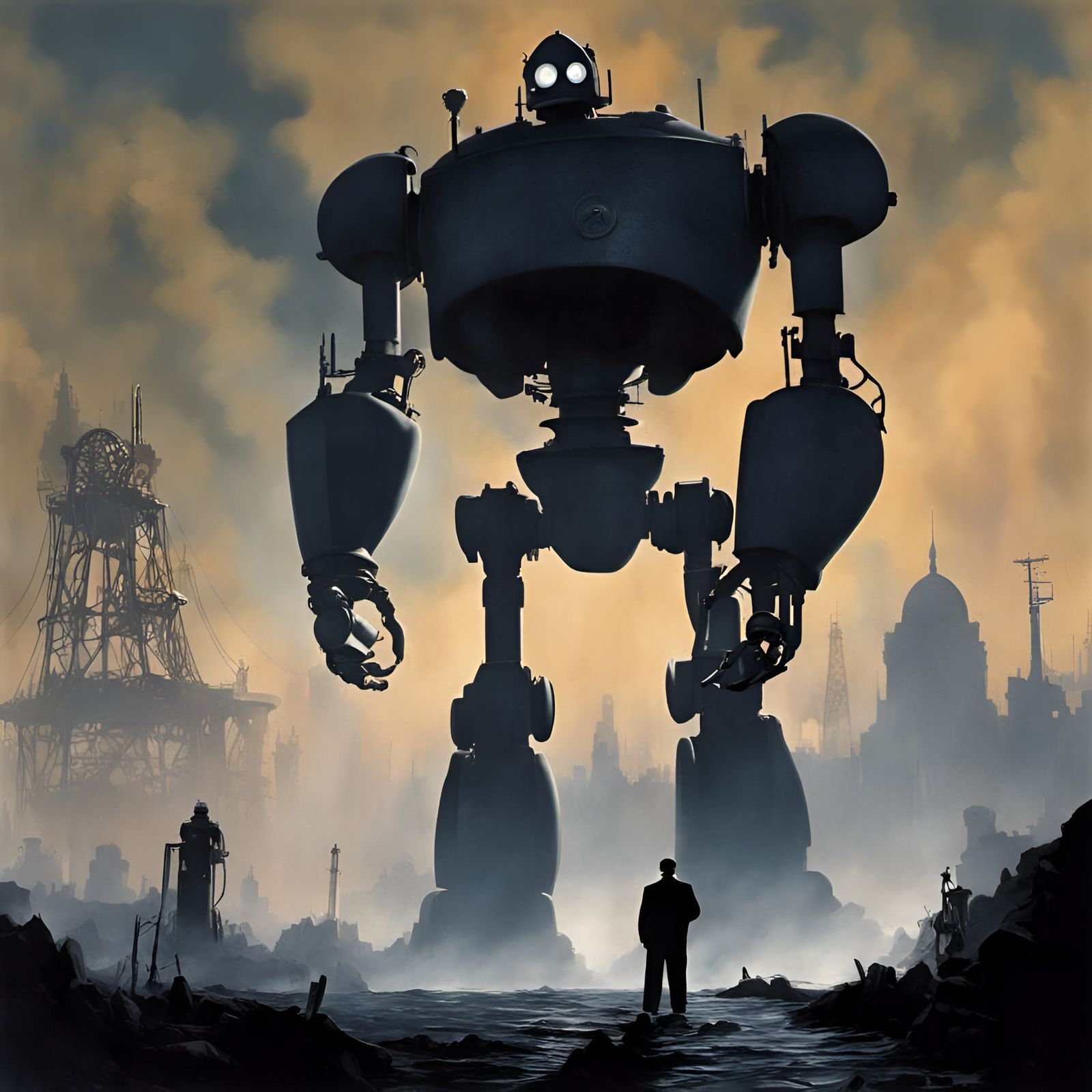 Futuristic Giant Robot - AI Generated Artwork - NightCafe Creator