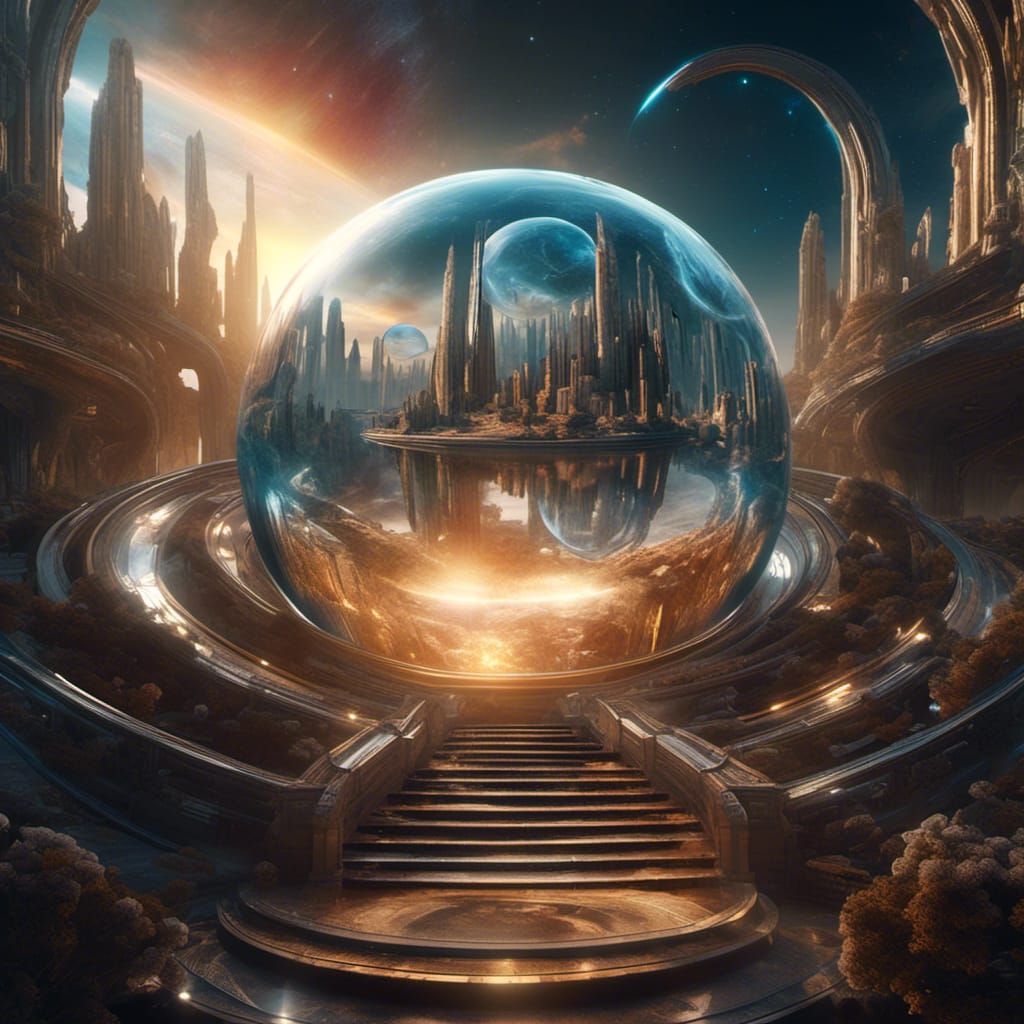 <lora:Glass-orbs-spheres:1.0> A 64K,  extremely photogenic, ...