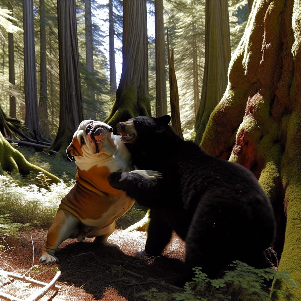 Slobber vs Big Paws AI Generated Artwork NightCafe Creator