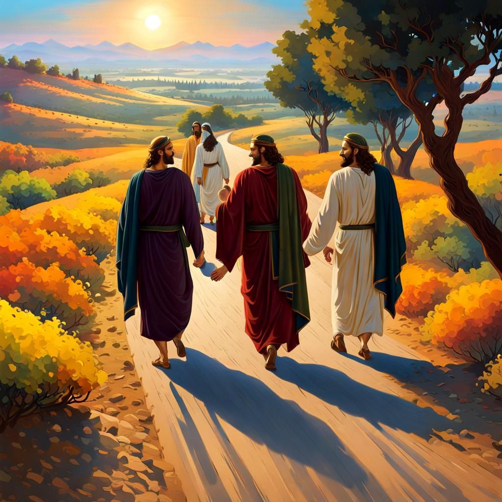 Road to Emmaus AI Generated Artwork NightCafe Creator