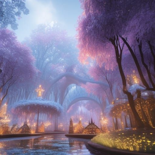 ultra hyper photo realistic magical enchanted futuristic nat...