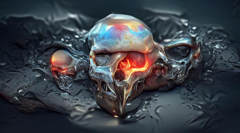 Skull in Boiling Tar