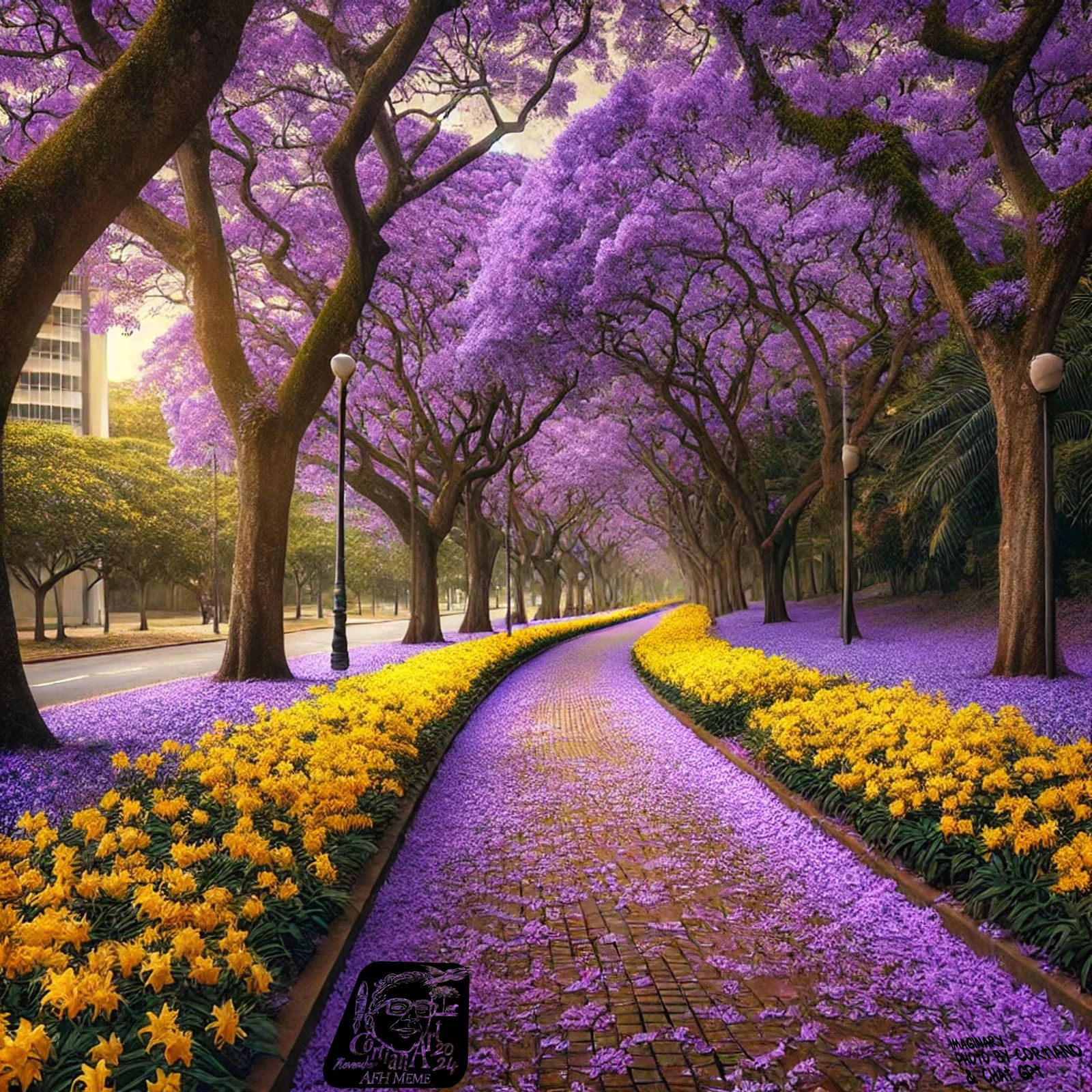 Jacarandas and Guapuvurus spreading along the paths of the P...