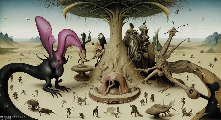 PROCESSION AROUND THE CRYPTID WORLD TREE - AI Generated Artwork ...
