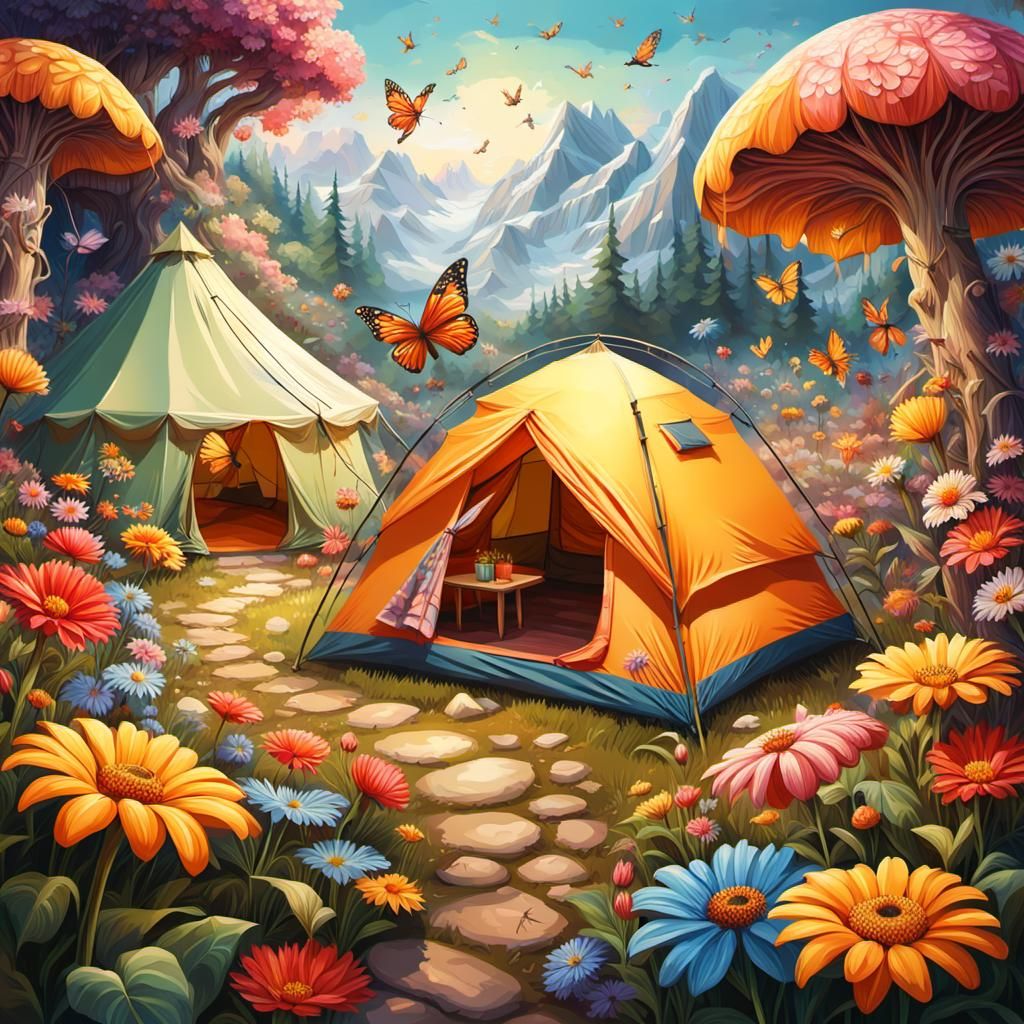 camping in the land of the fairies - AI Generated Artwork - NightCafe ...