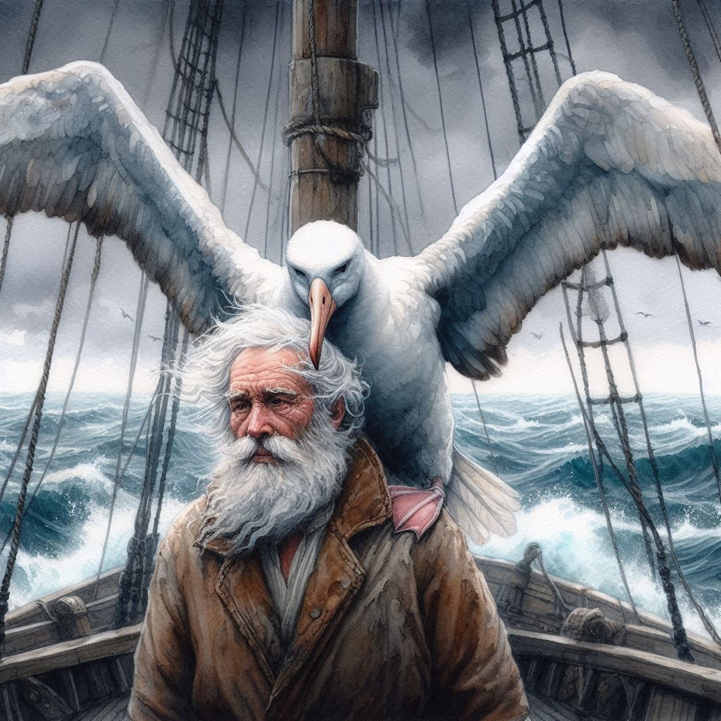 The Ancient Mariner, Forever Haunted By The Albatross He Killed.