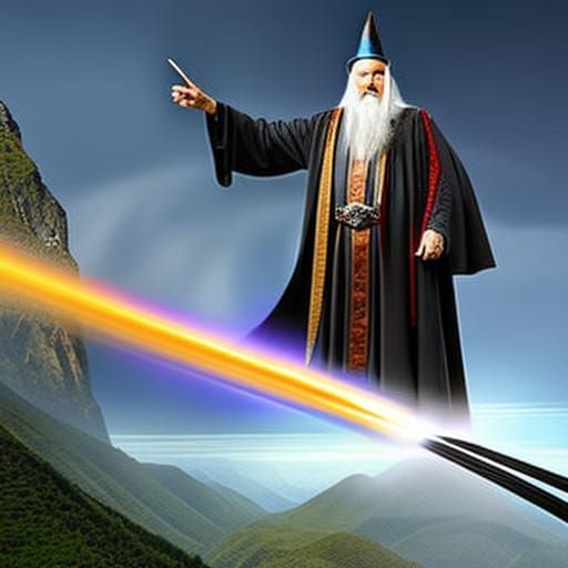 The magicians colorful well formed large glowing mystical hypnotizing