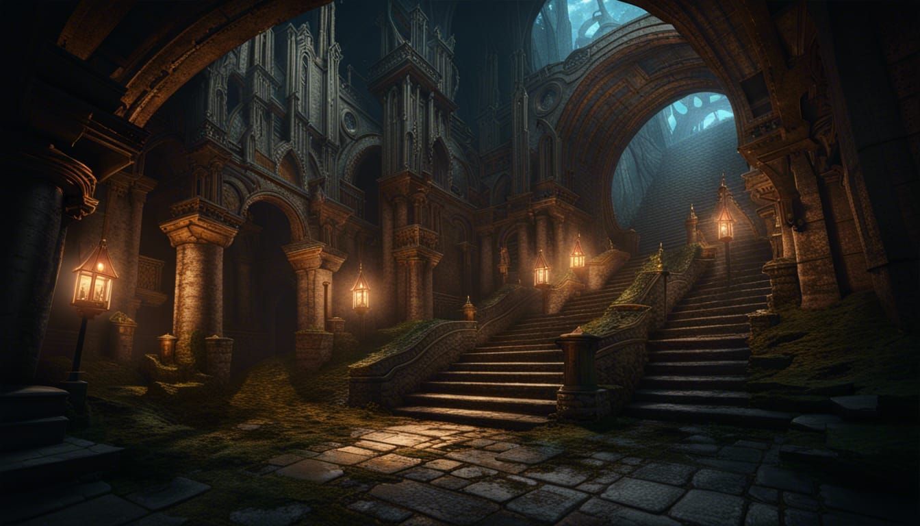 Underground castle, a masterpiece, 8k resolution, dark fantasy concept ...