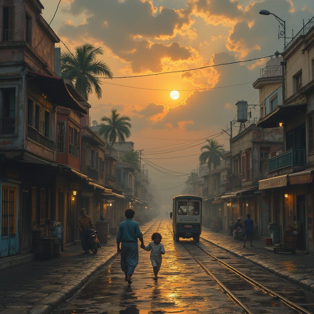 Jewish Man Prays in a Forest with a Breathtaking View and Wi...