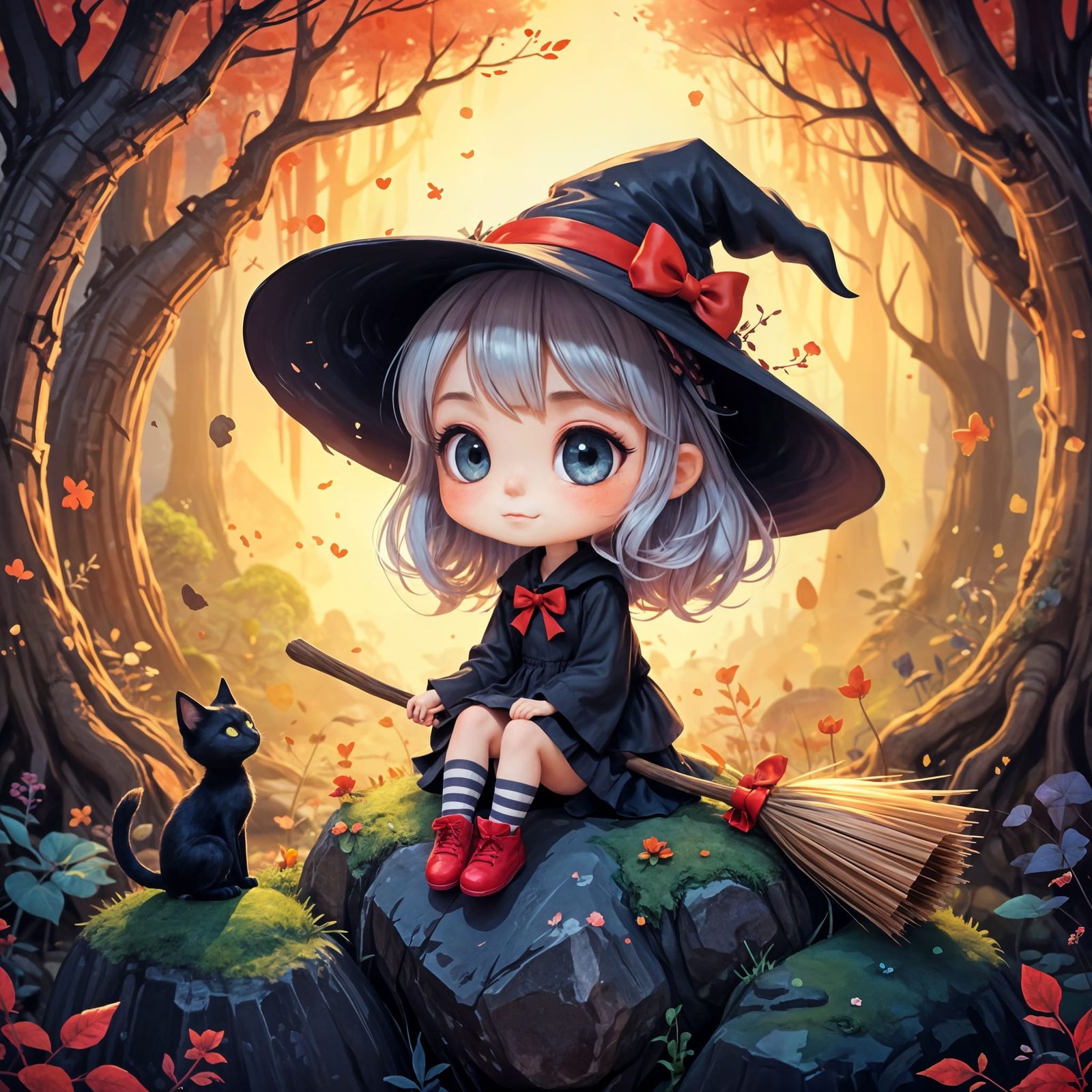 Cute chibi witch  by @Good_Vibes_Only