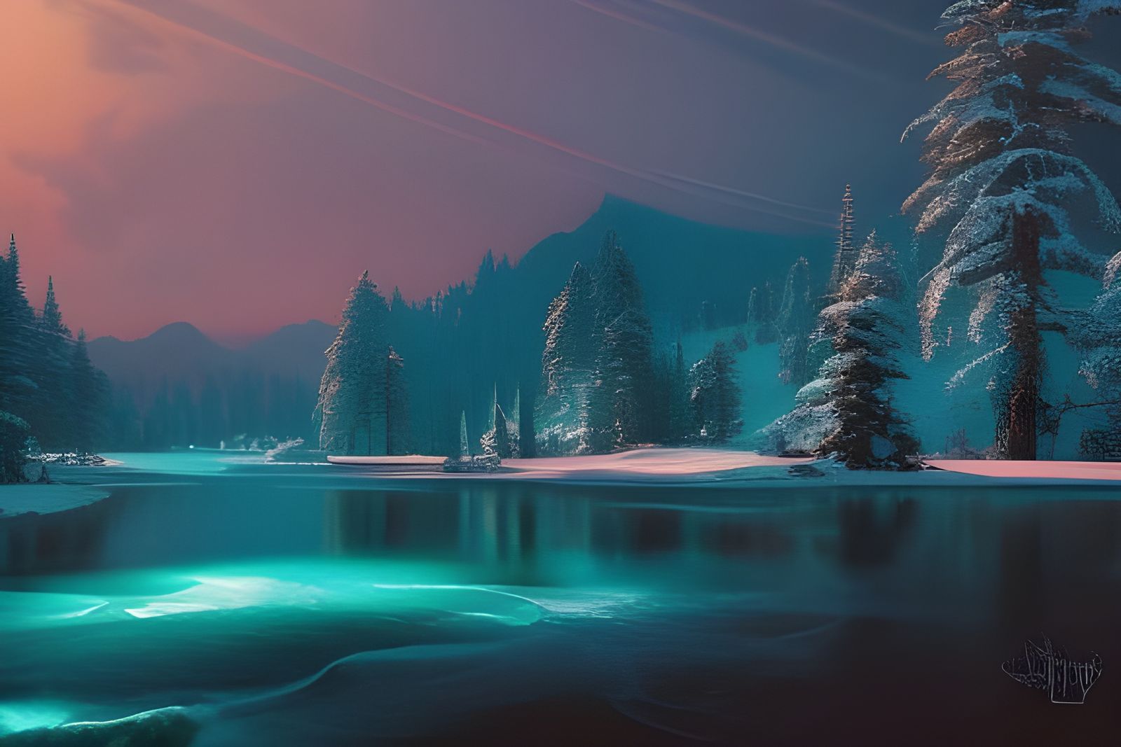 By the lake - AI Generated Artwork - NightCafe Creator