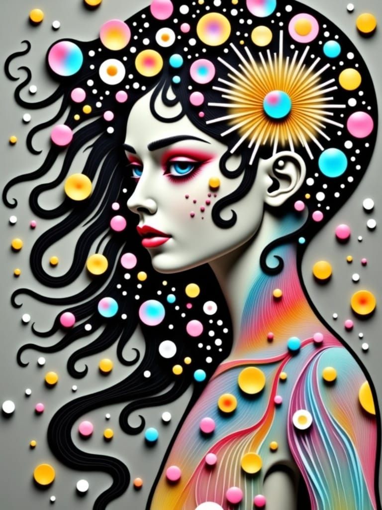 Ethereal Biomechanical Form in Dark, Gradient Background