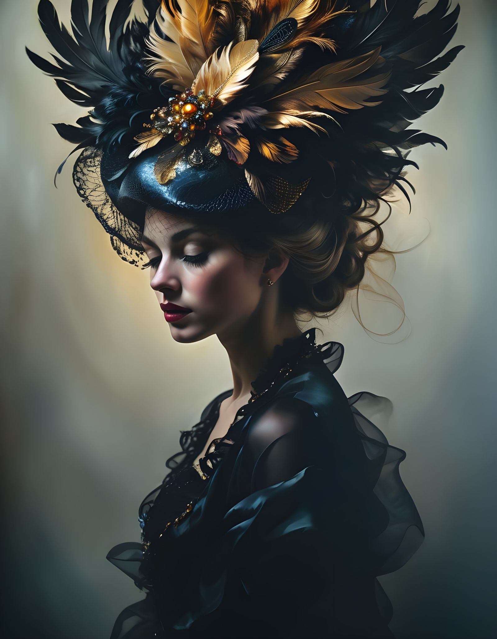 Extreme fascinator  by @Chantal-Rose