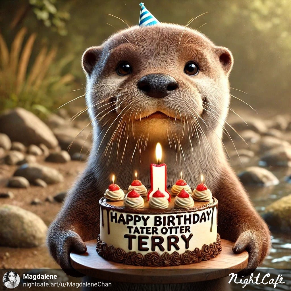Happy birthday Tater Otter Terry! so sorry, I just found out...