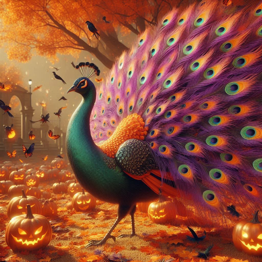 Hallowe'en Peacock