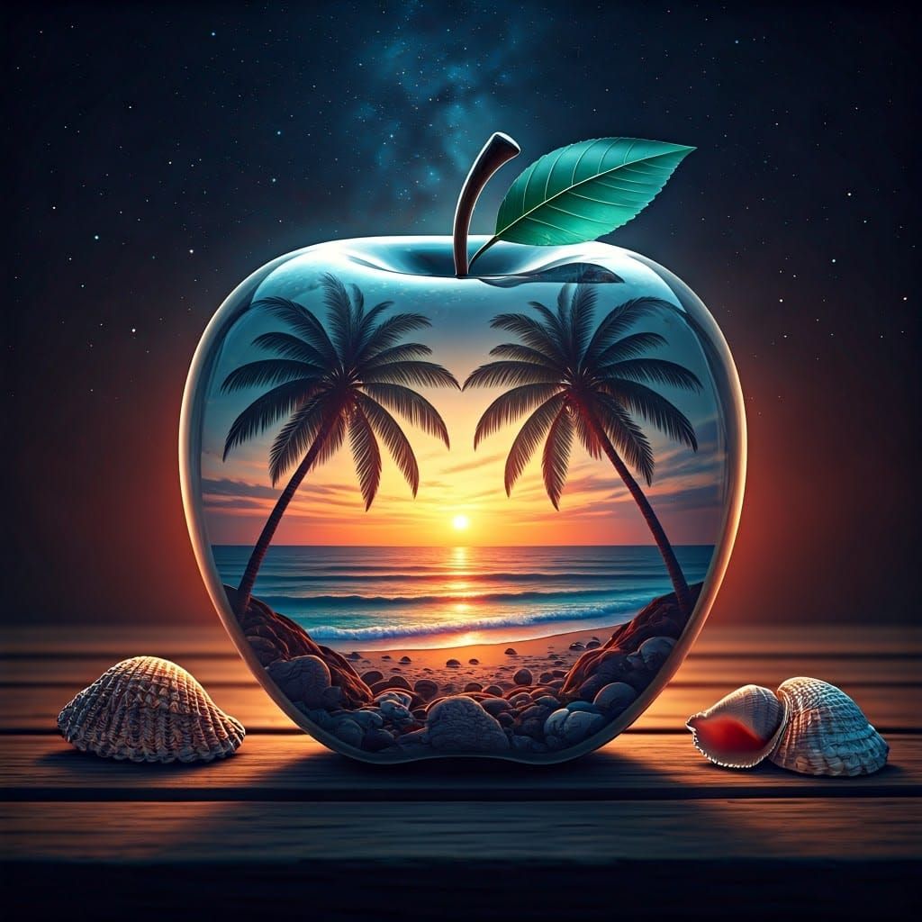 Palm trees apple AI Generated Artwork NightCafe Creator