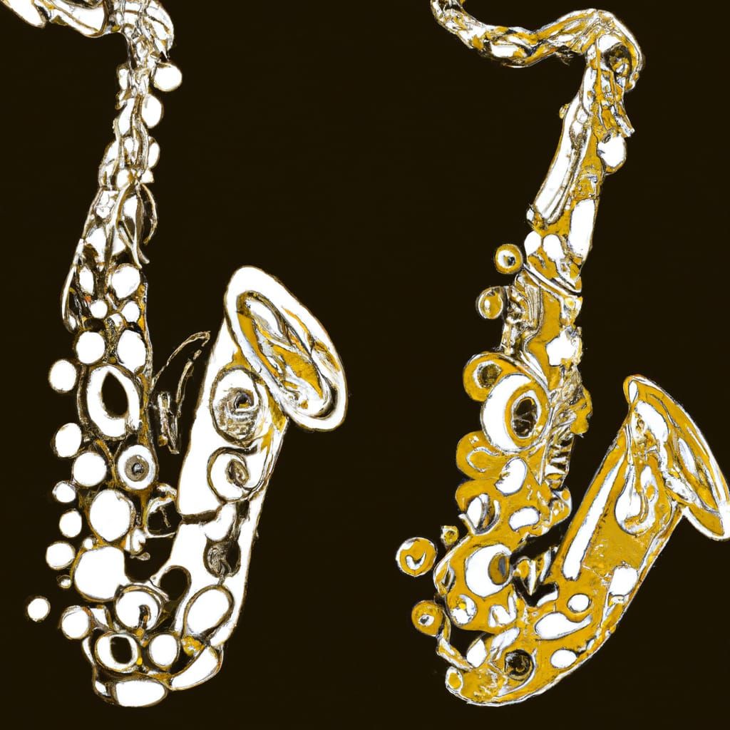 create a saxophone, defined, fantasy, detailed