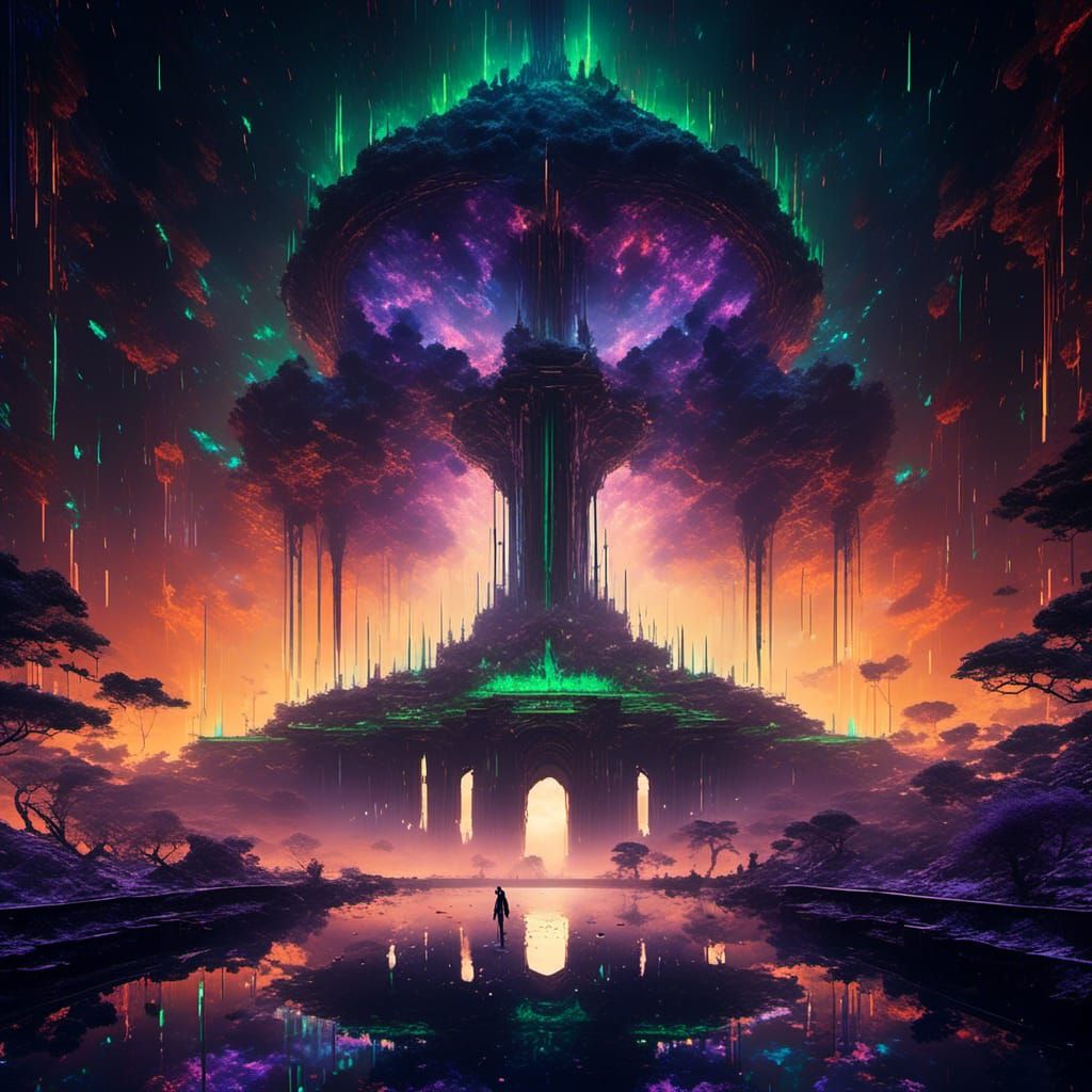 Dreamlike Crystalline Spires in Ethereal Landscape