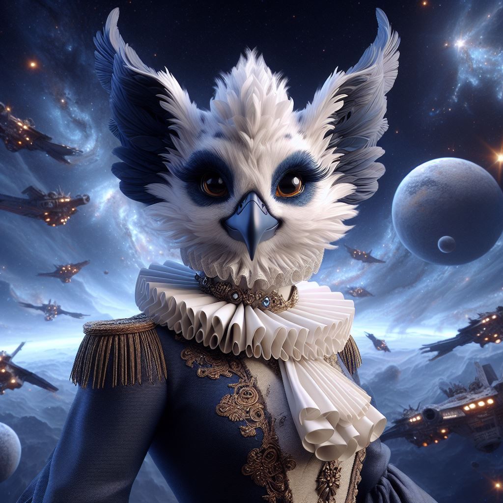 Anthropomorphic bird character