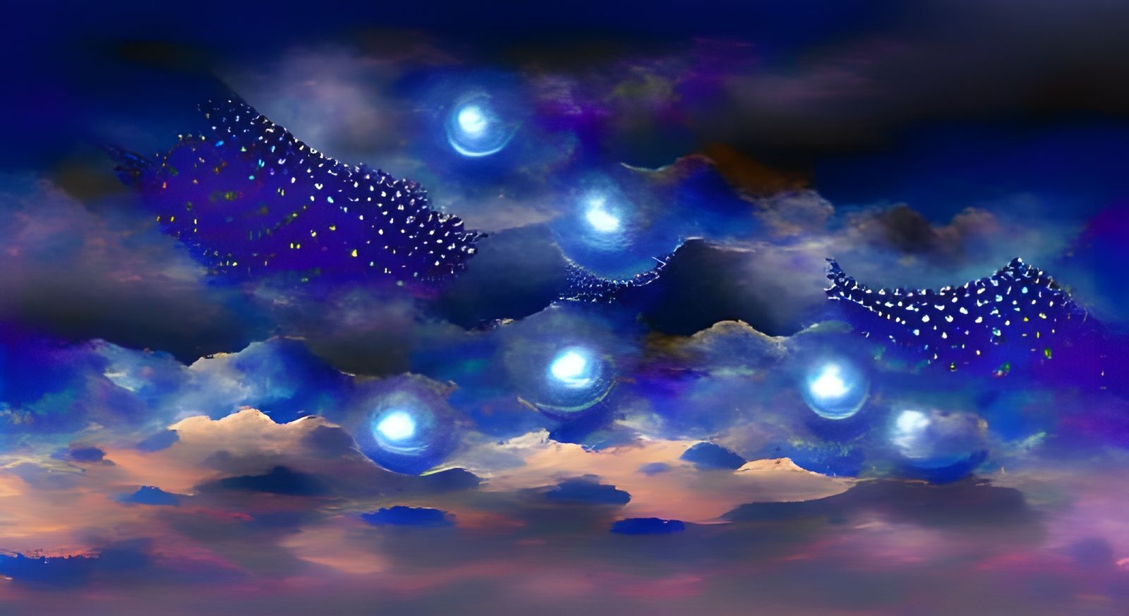Jeweled indigo sky