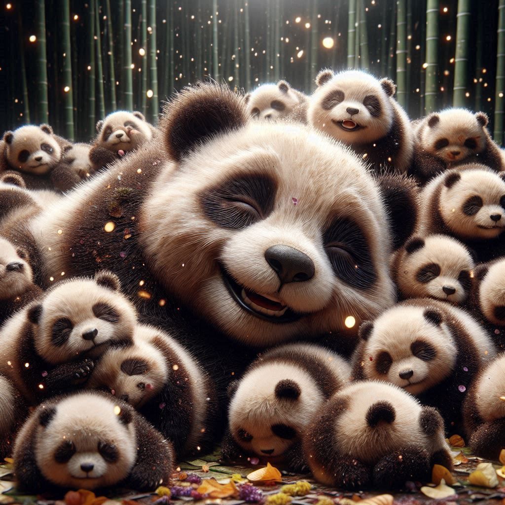 Cute Panda Pile 🐼