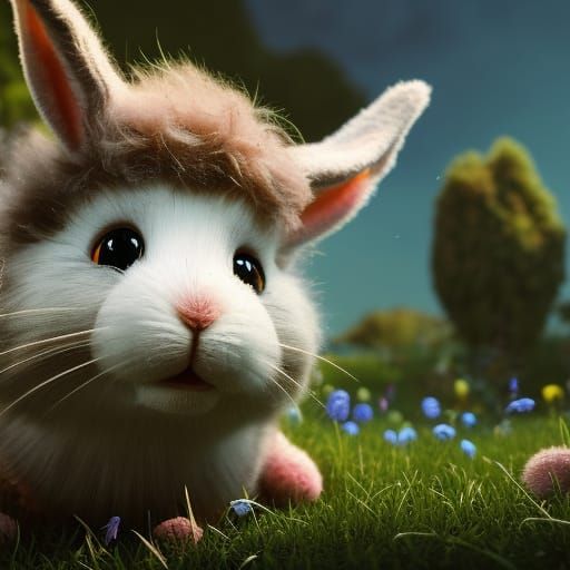 Adorable Rabbit - AI Generated Artwork - NightCafe Creator