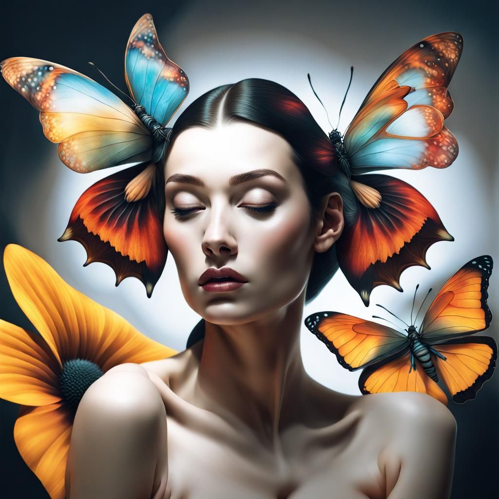 Beutiflies lady