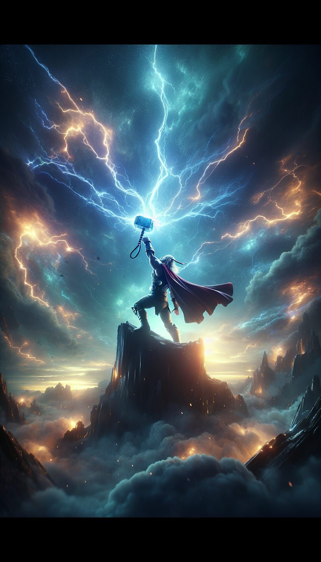 Thor - God of thunder taking mjölnir