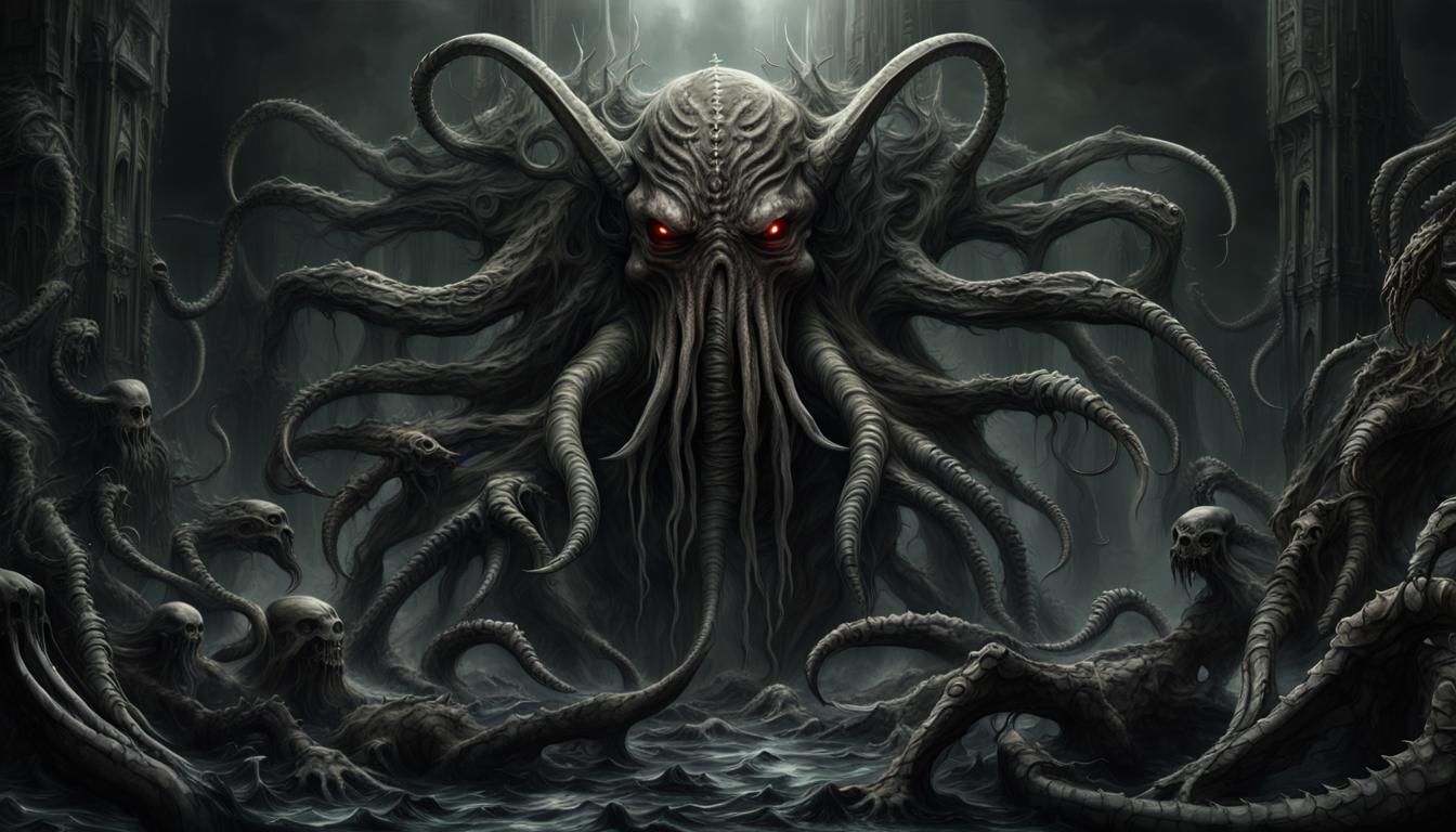 Cthulhu variation with a H.R. Giger touch - AI Generated Artwork ...