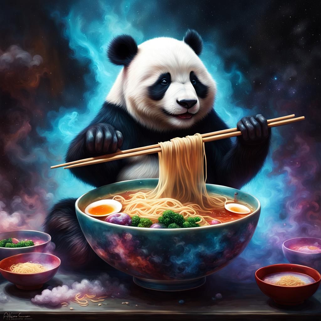 Panda's Delight  by @Shywolf