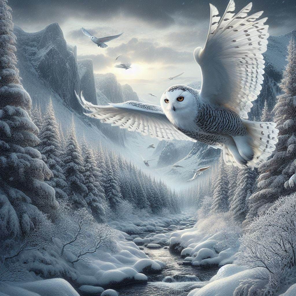 The snowy owl, different style