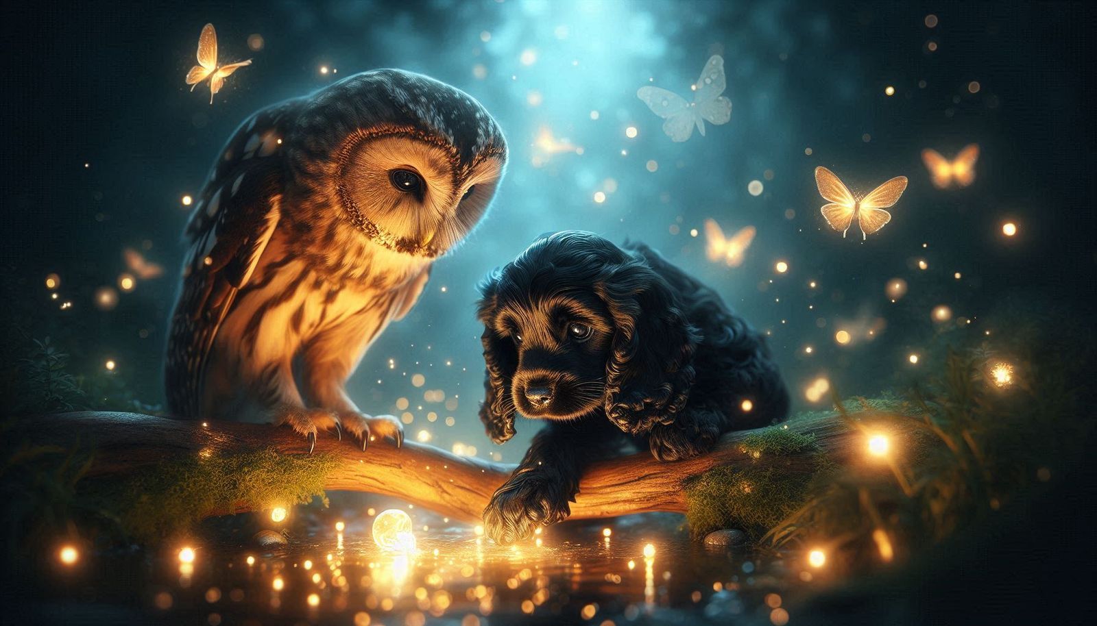 Owl and Puppy