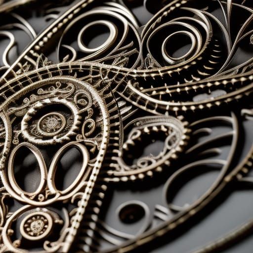 embossed filigree on metal viewed from an angle, embossed!!!...