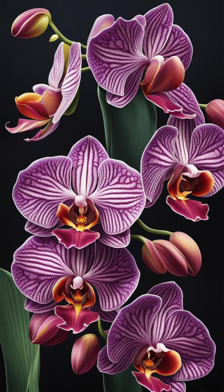 Gorgeous Orchids - AI Generated Artwork - NightCafe Creator