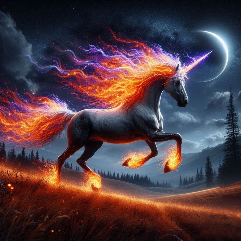 Beautiful blazing unicorns