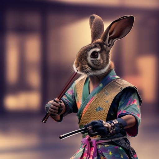 Humanoid Rabbit - AI Generated Artwork - NightCafe Creator