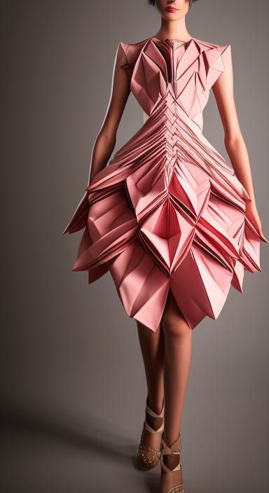 Origami Designer Dress 2 - AI Generated Artwork - NightCafe Creator