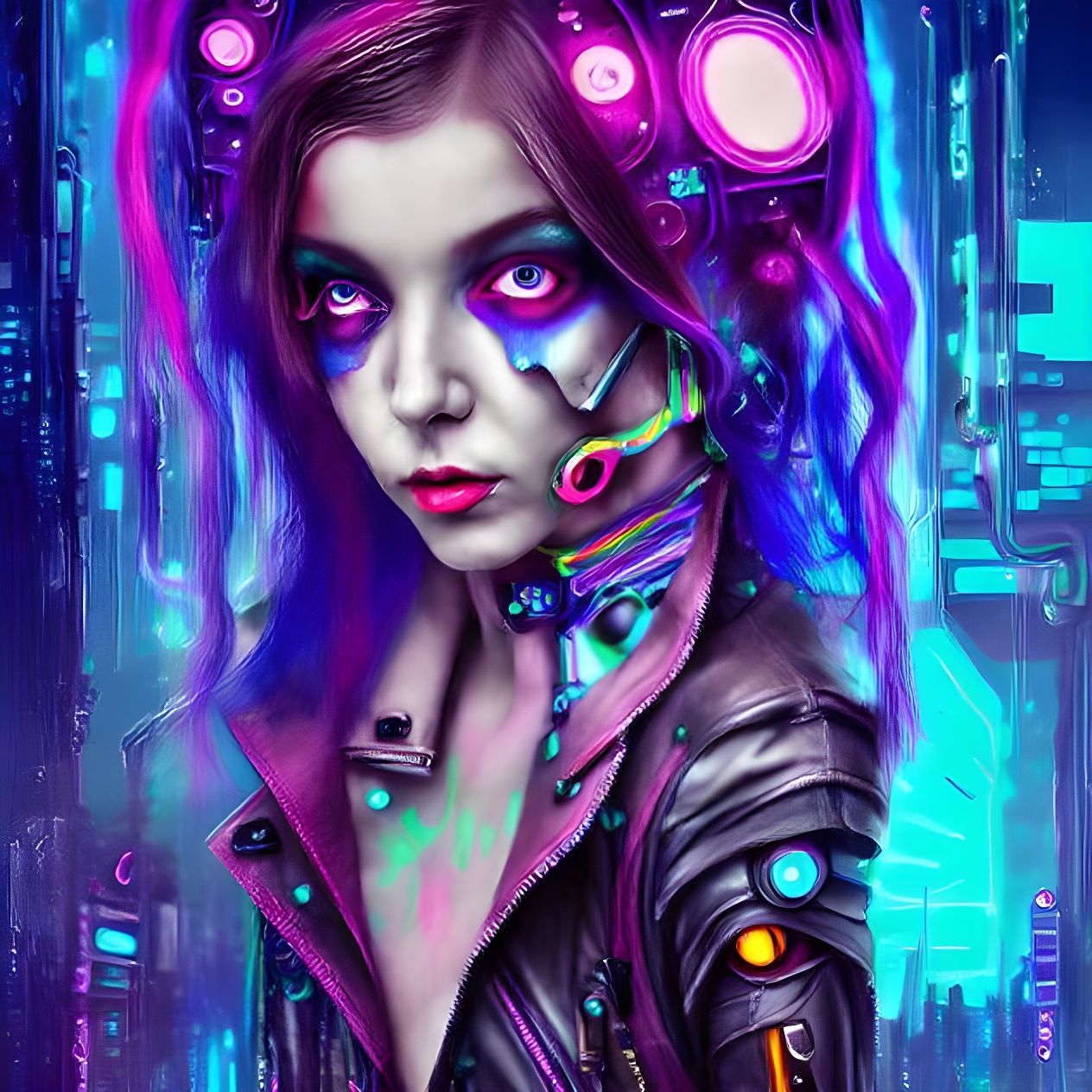 Alice in Wonderpunk - AI Generated Artwork - NightCafe Creator