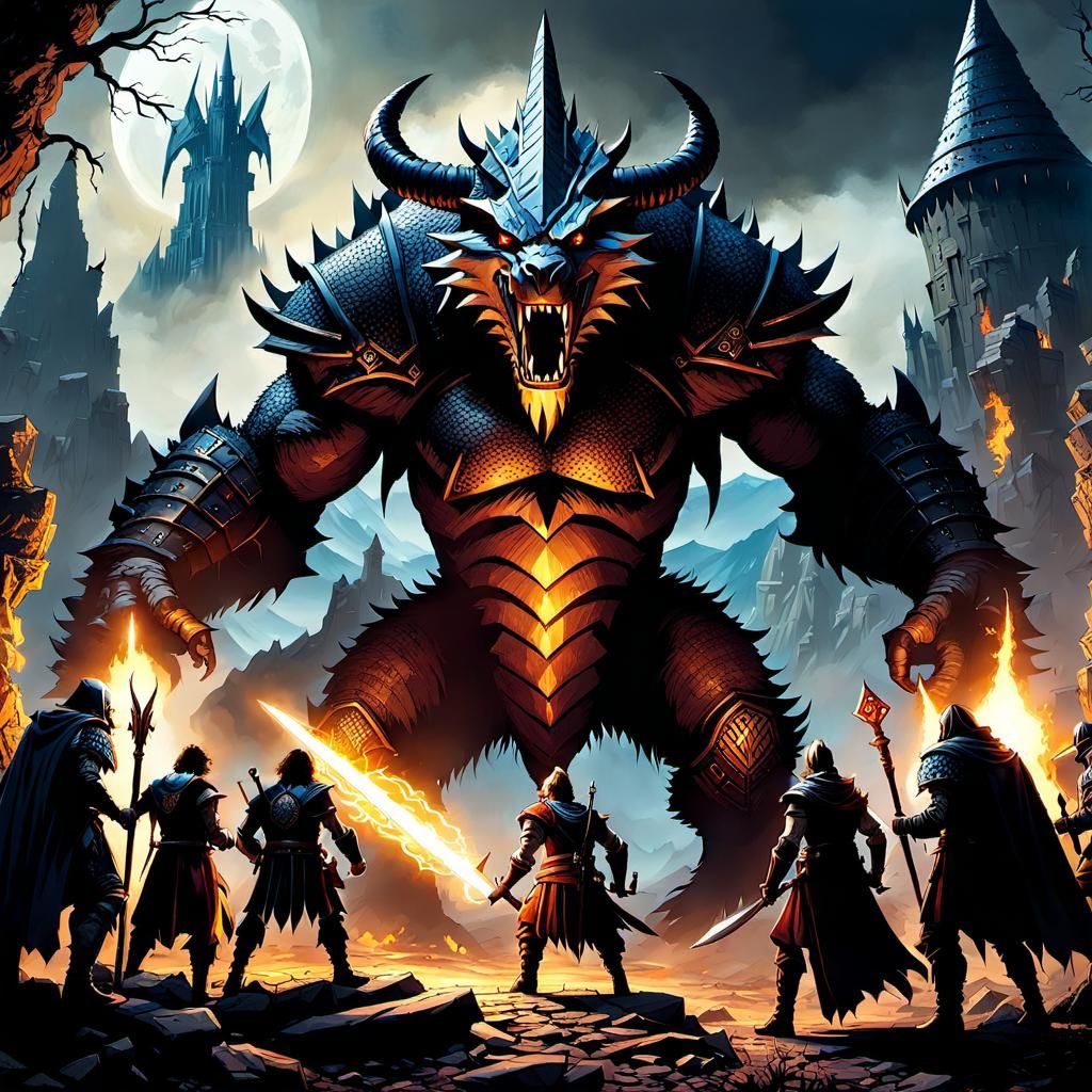 Epic Boss Fight In The Middle Ages