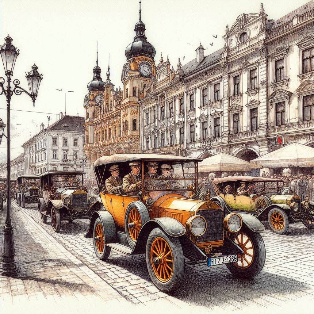 Veteran cars parade