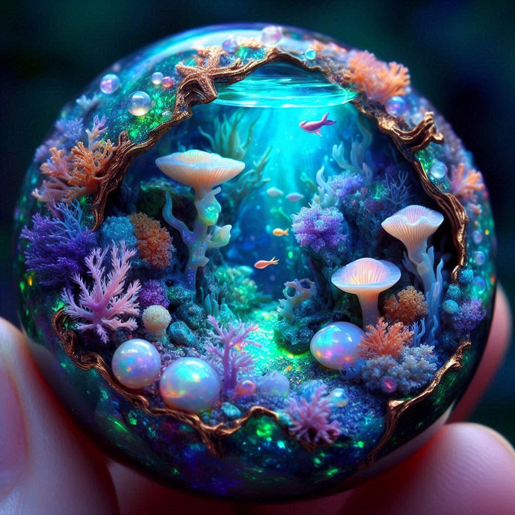 Opal submarine world