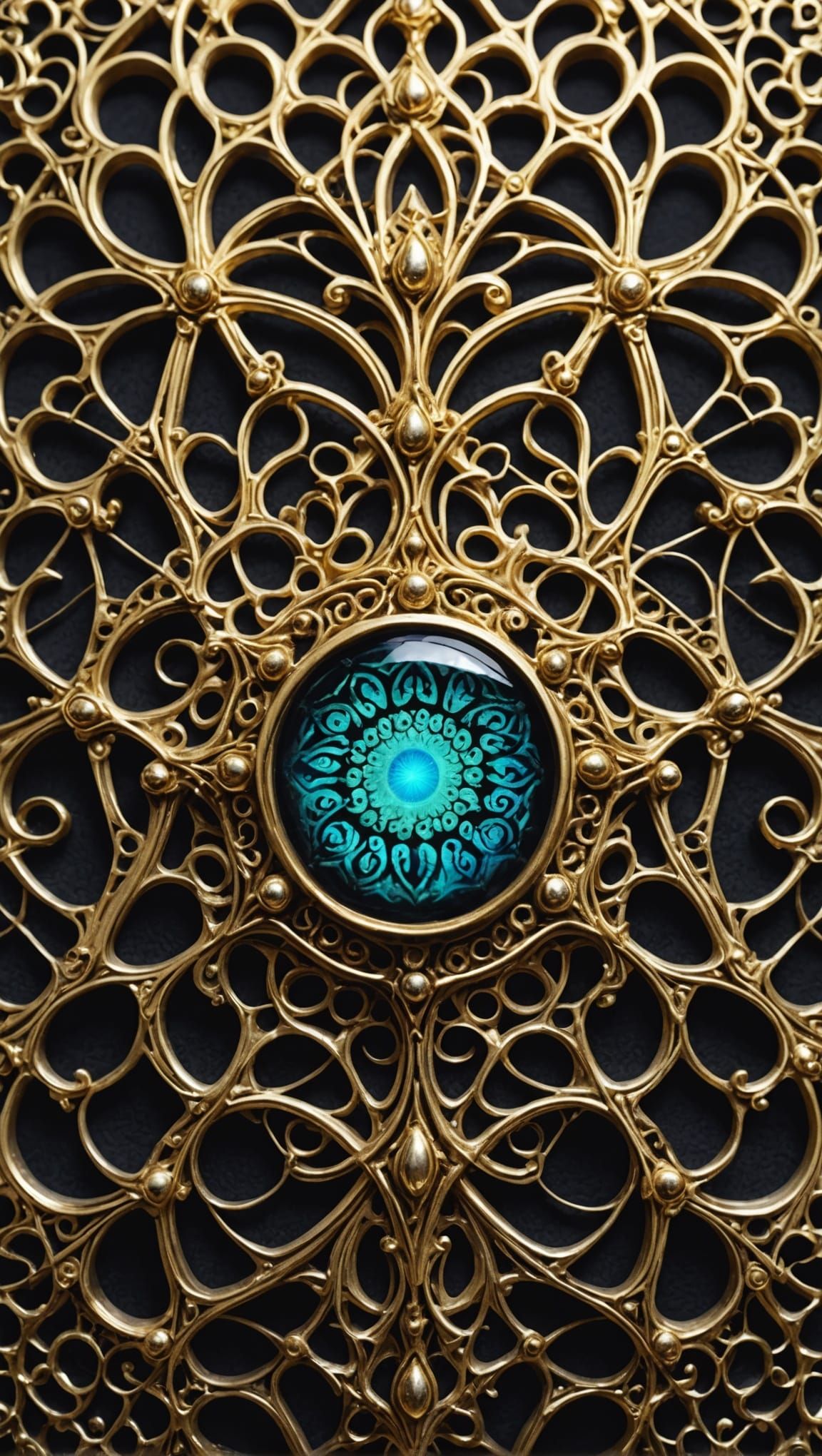 Stunning, gold filigree, 
Liquid mercury,  living metal, liv...