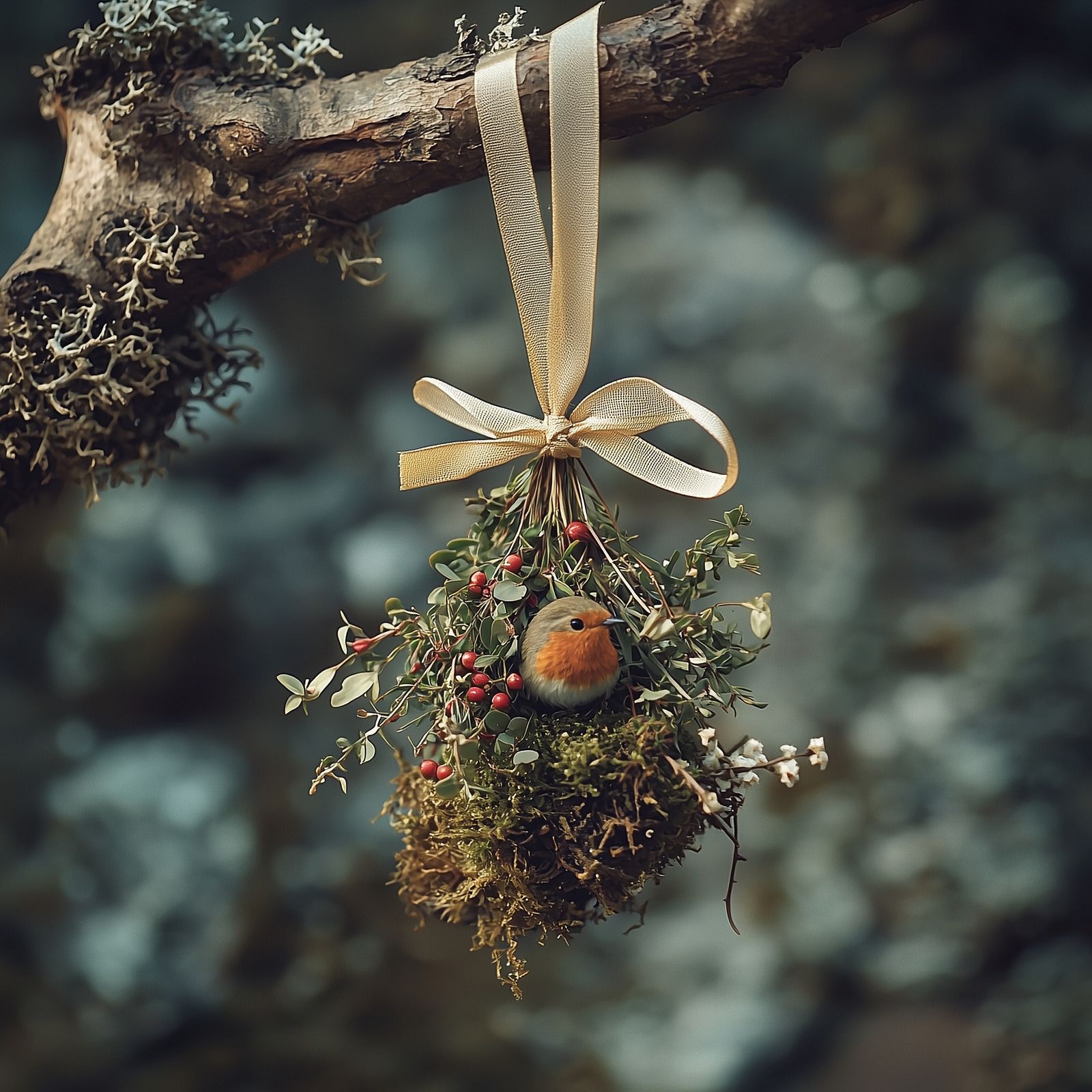 Mistletoe and Feathered Friend